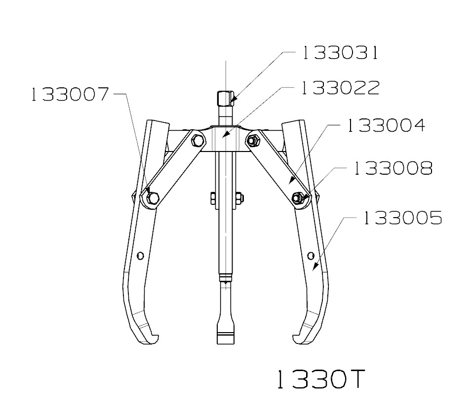 EXTRACTOR FORZA SERIE 1300T0 MECÁNICO DE 3 PATAS